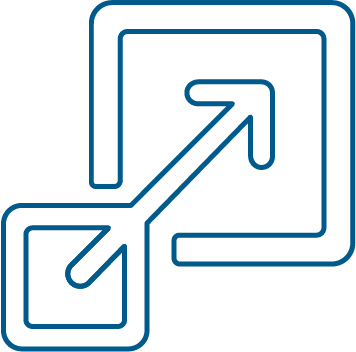 increasing size scalable icon