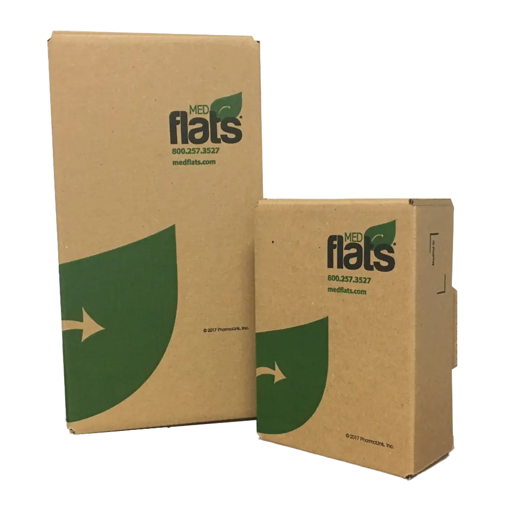 image of small and large MedFlats packaging
